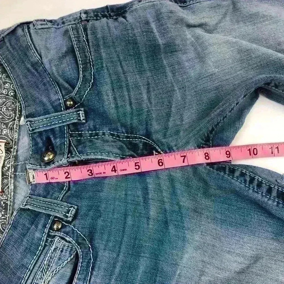 Ariat REAL Denim Light Wash Cotton Blue 5-Pocket Jeans - Picture 6 of 13